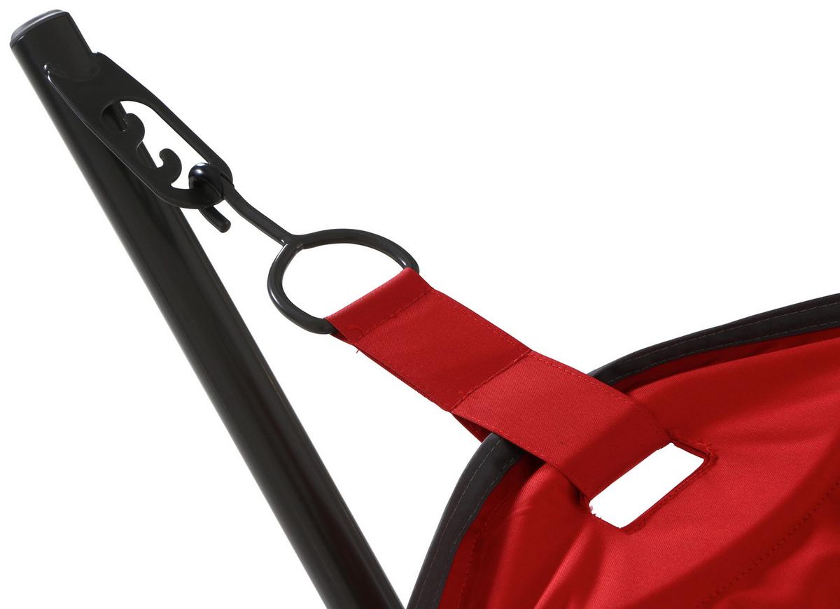 Hängematte L91047 - Dunkelgrau/Rot, KONVENTIONELL, Textil/Metall (105/104/305cm) - Siena Garden