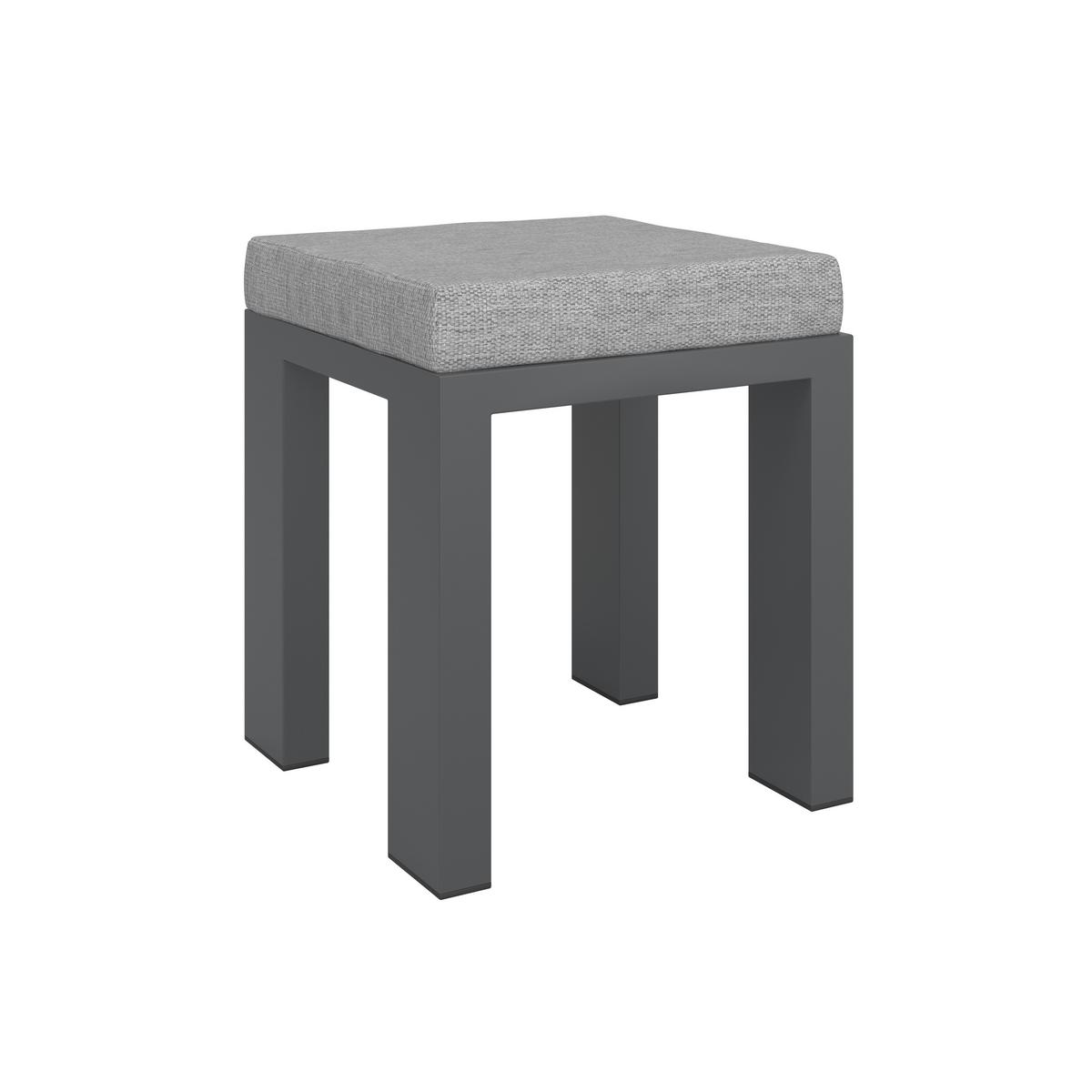 Terasová záhradní souprava MELINA - světle šedá/tmavě šedá, Moderní, kov/dřevo (272/79/84cm) - Bessagi Garden