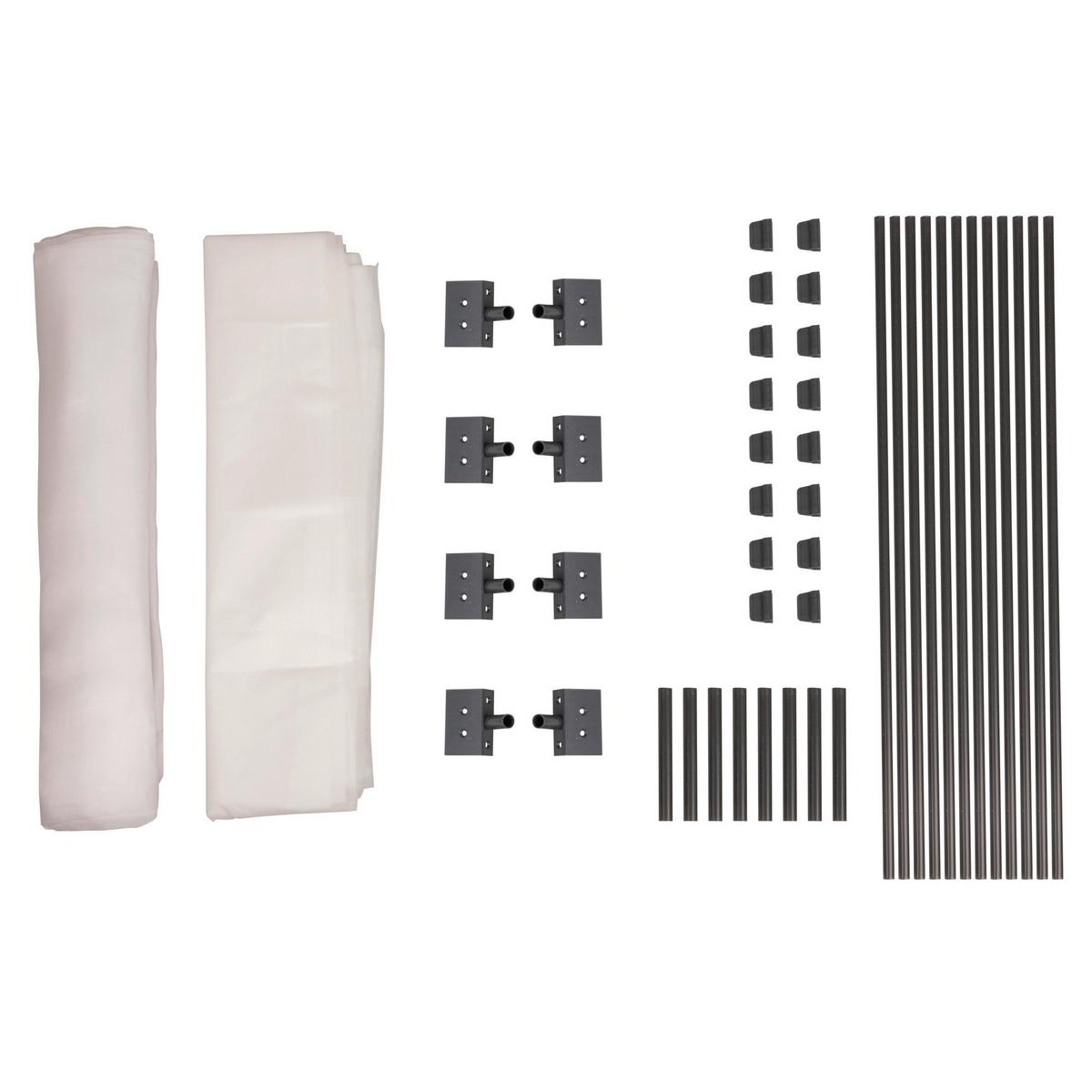 Hochbeet Tunnelbogen Weiß/transparent - Transparent/Weiß, Basics, Kunststoff (400/200cm)