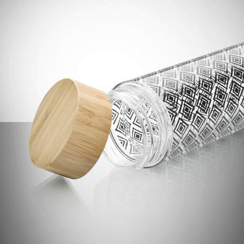 LÁHEV NA PITÍ LIME AFFAIRE - černá/čiré, Lifestyle, kov/dřevo (7/23,5cm) - Premium Living