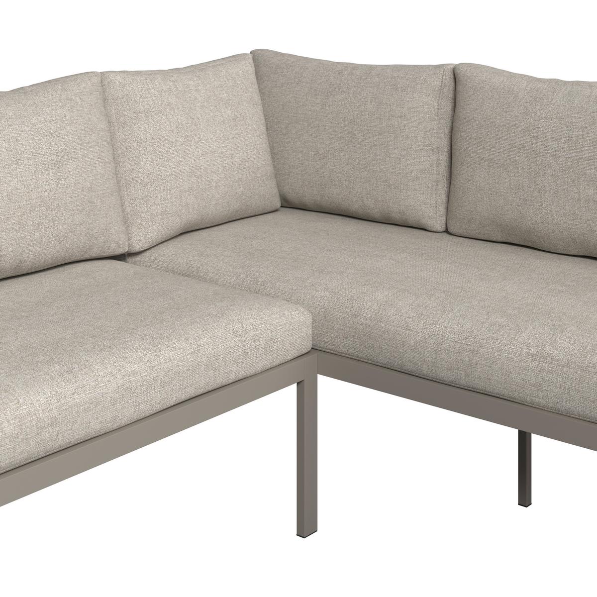 TERASOVÁ SEDACIA SÚPRAVA SOPHIA - krémová/svetlosivá, Modern, kov/textil (195/73/72cm)