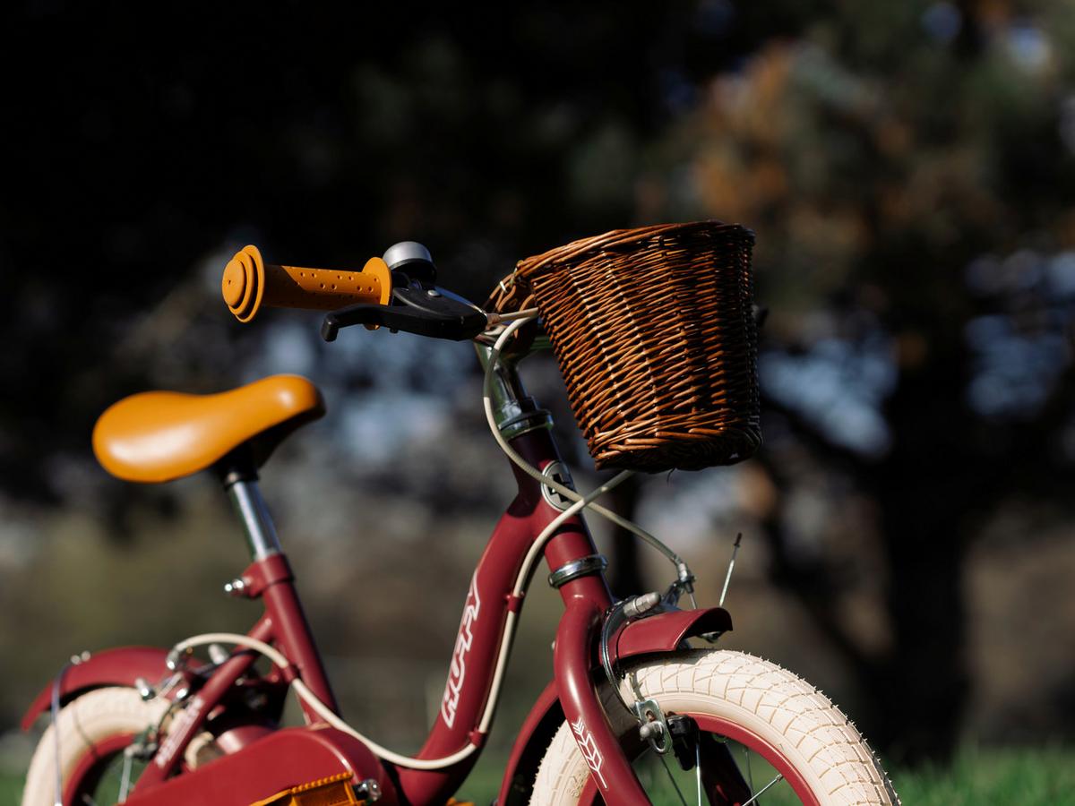 Kinderfahrrad Vintage Bordeaux, 12 Zoll - Bordeaux, Basics, Metall (47,5/62/85cm)