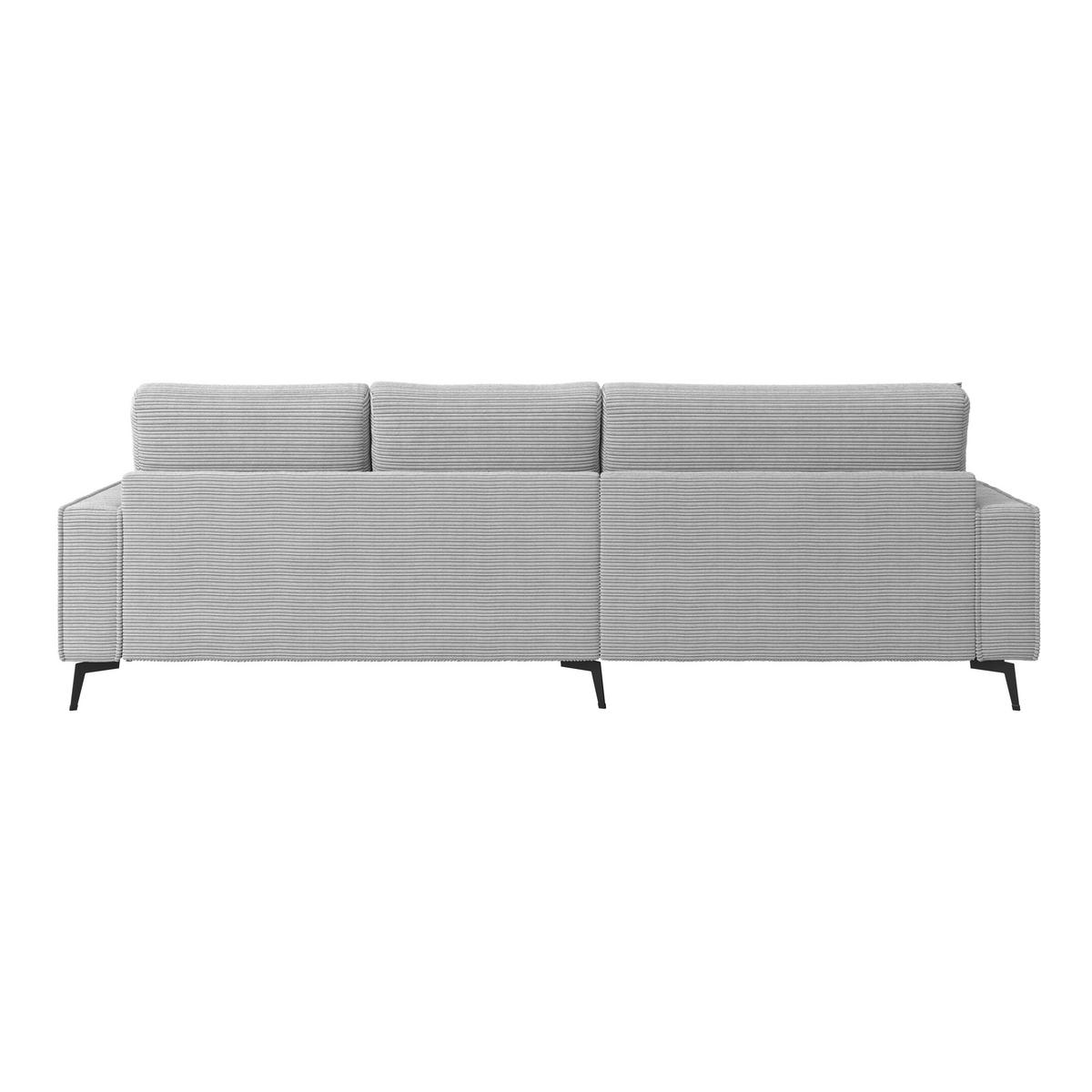 Ecksofa Zero Hellgrau 173x286 cm - Hellgrau/Schwarz, Trend, Textil (173/286cm)