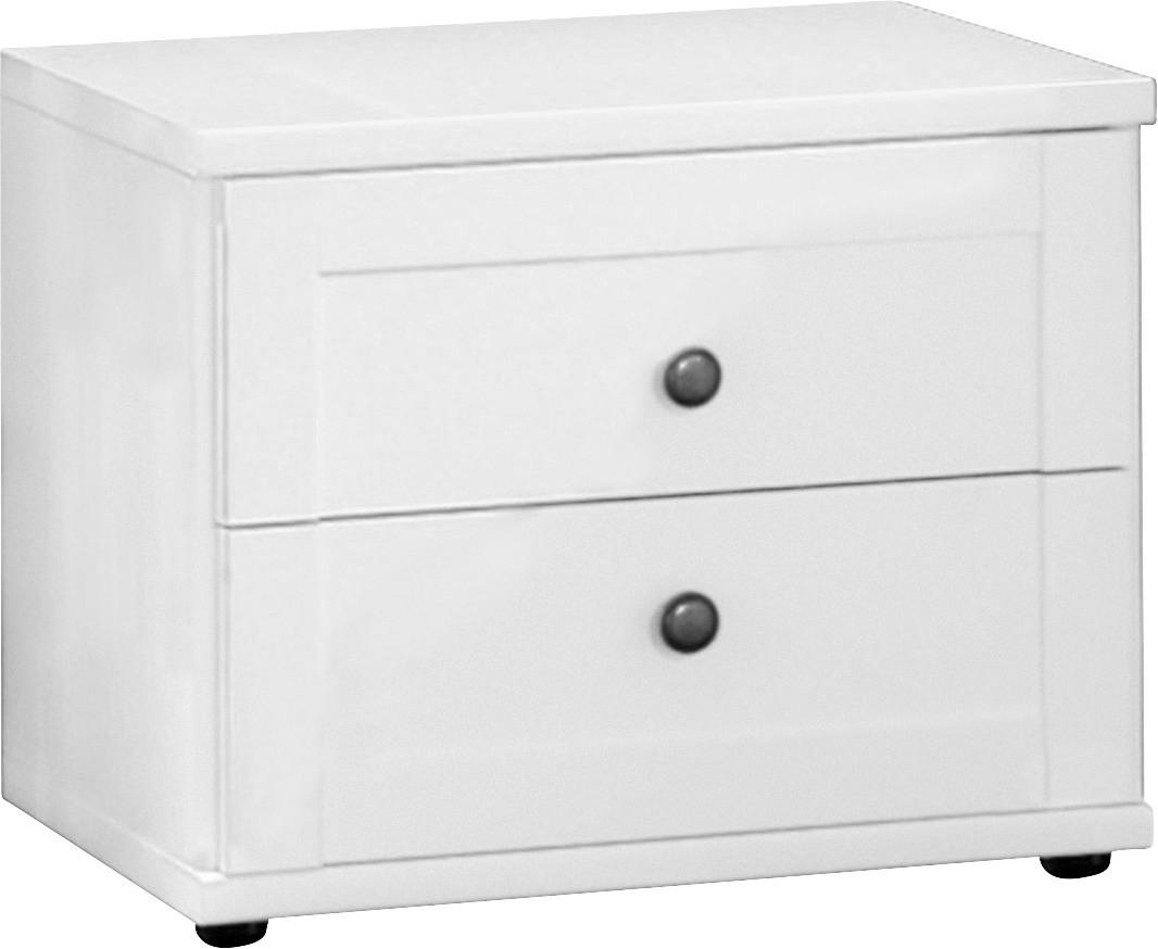 Nachtkästchen Weiß H: 38 Cm Filou - Weiß/Grau, LIFESTYLE, Holzwerkstoff (46/38/40cm) - Livetastic