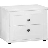 Nachtkästchen Weiß H: 38 Cm Filou - Weiß/Grau, LIFESTYLE, Holzwerkstoff (46/38/40cm) - Livetastic