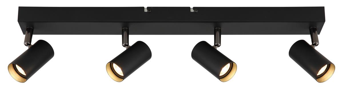 LED-Strahler 3000k, 21w - Schwarzchrom/Schwarz, Design, Metall (56/6/11cm) - Globo