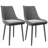 Polsterstuhl Samantha Anthrazit 2er-Set - Anthrazit/Schwarz, KONVENTIONELL, Textil/Metall (51/84/55cm) - Playboy