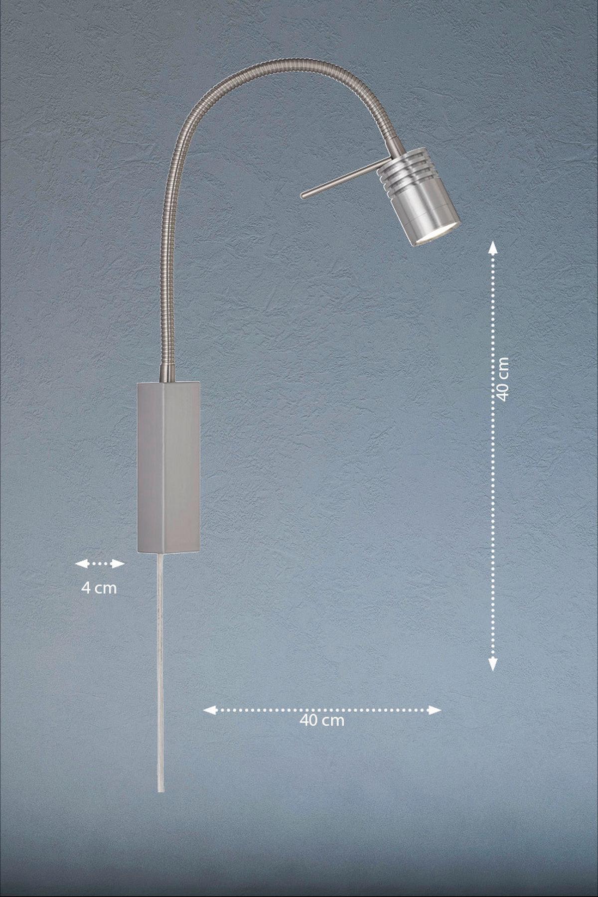 Led-wandleuchte 30408 River - Nickelfarben, Basics, Metall (4/40cm) - Fischer & Honsel