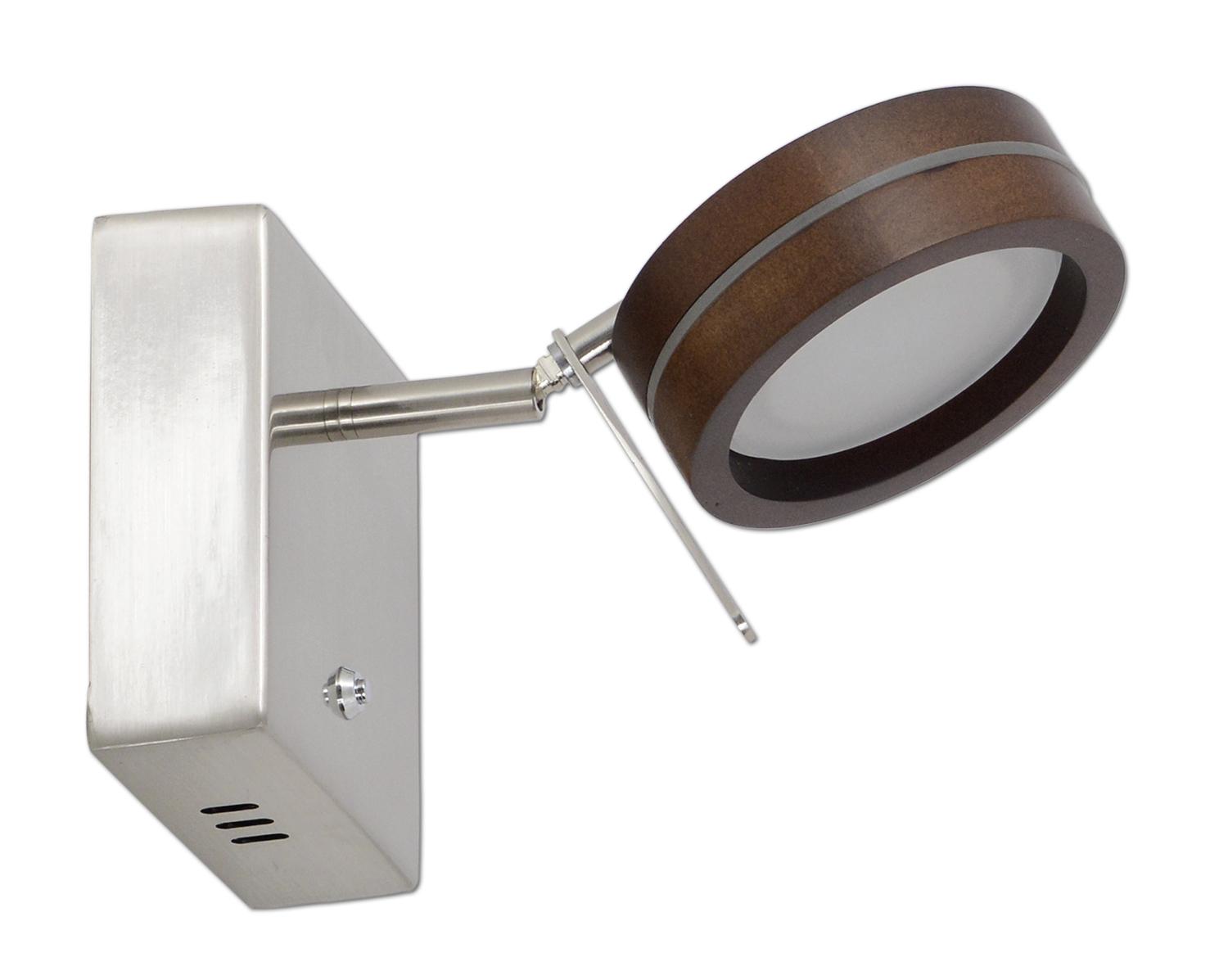 LED-Wandleuchte 1256714 Led Wandleuchte - Braun, KONVENTIONELL, Holz/Metall (11/11/19cm) - Näve