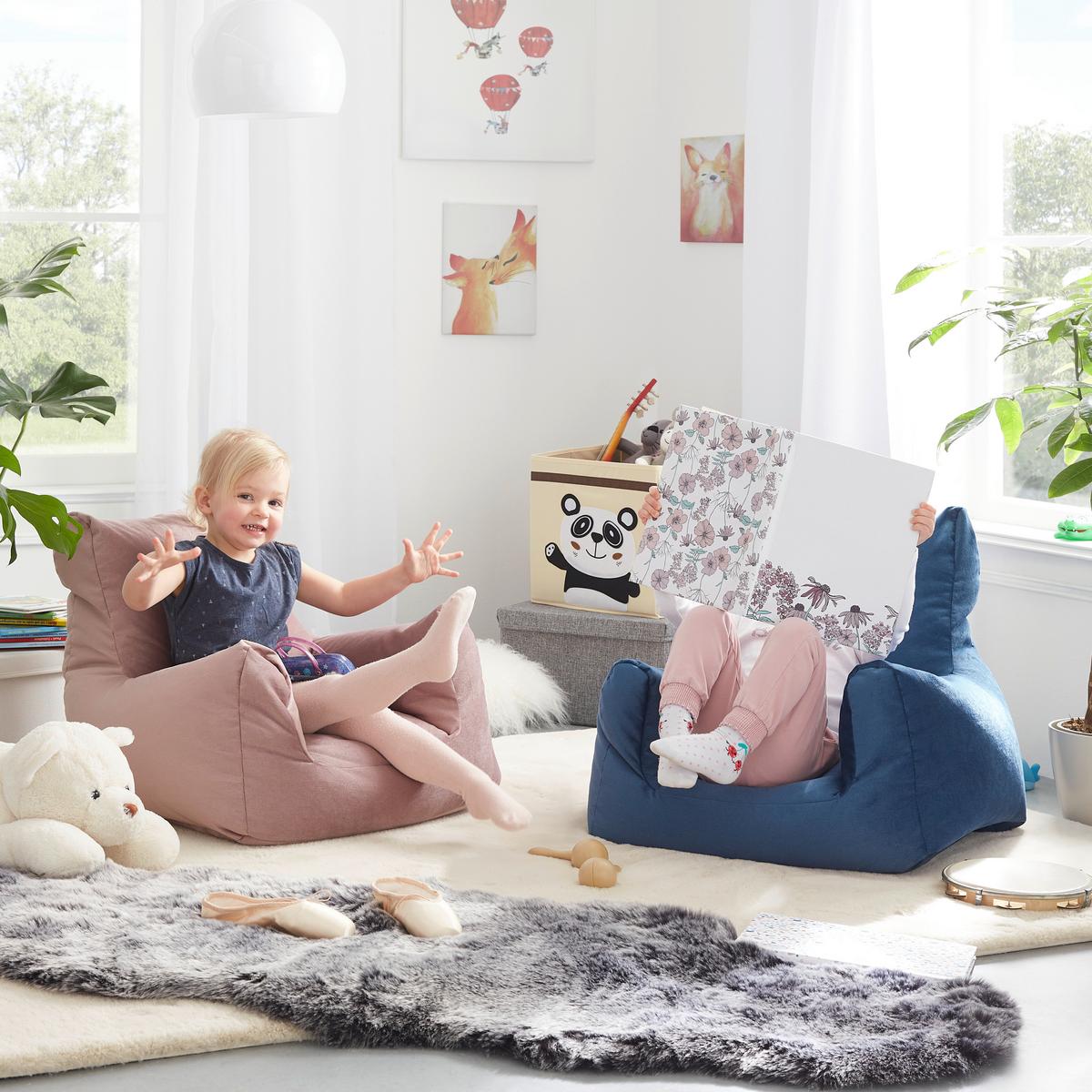 Sedací vak modrý - modrá, textil (70/55/70cm) - Modern Living