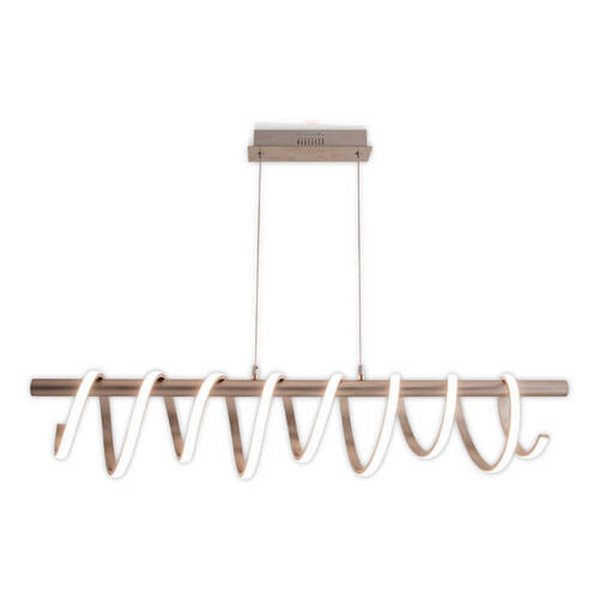 Led-hängeleuchte H: 150 Cm 1-Flammig Dimmbar - Nickelfarben, Design, Metall (100/6/150cm) - Näve