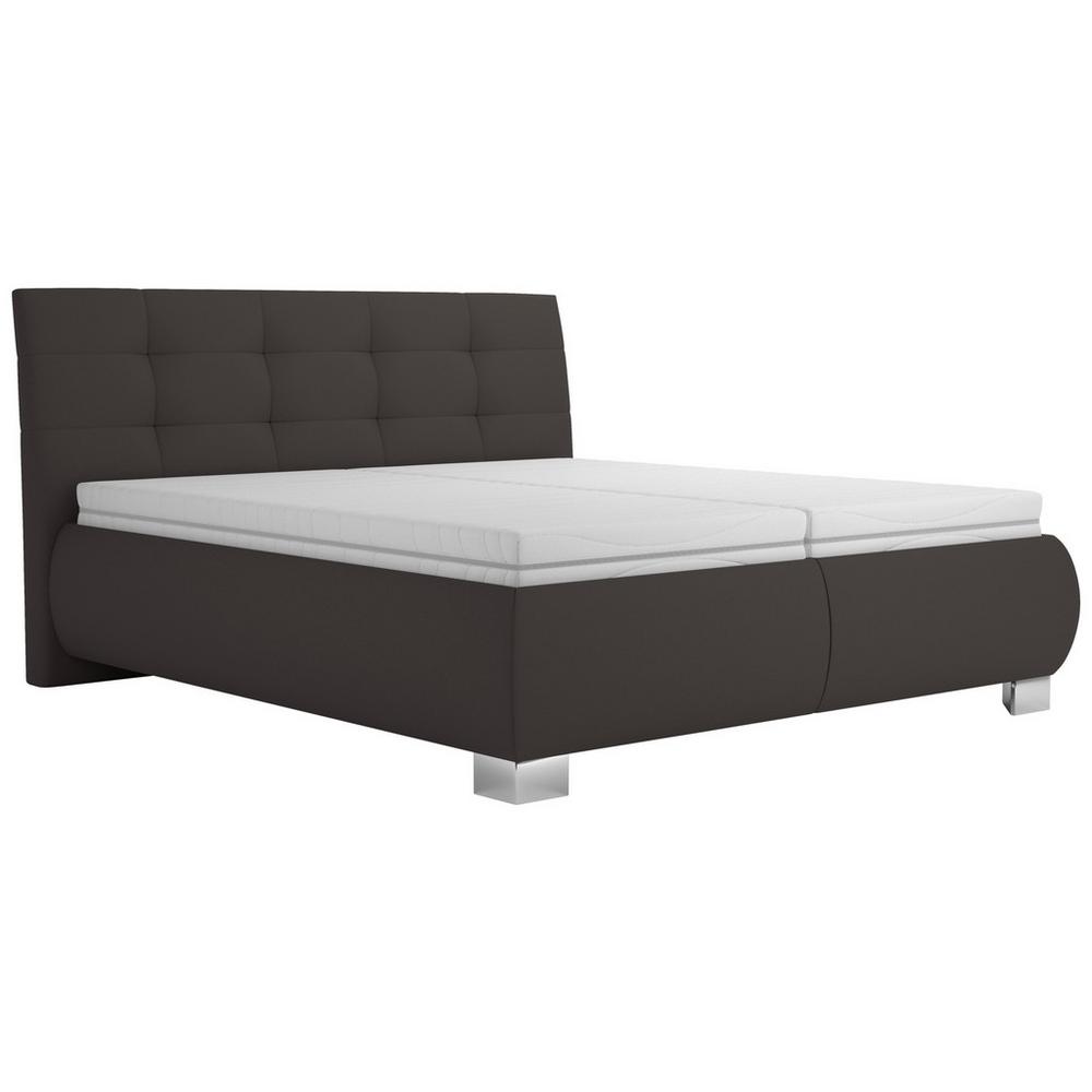 Čalúnená posteľ s roštom Universe, 160x200, tmavohnedá