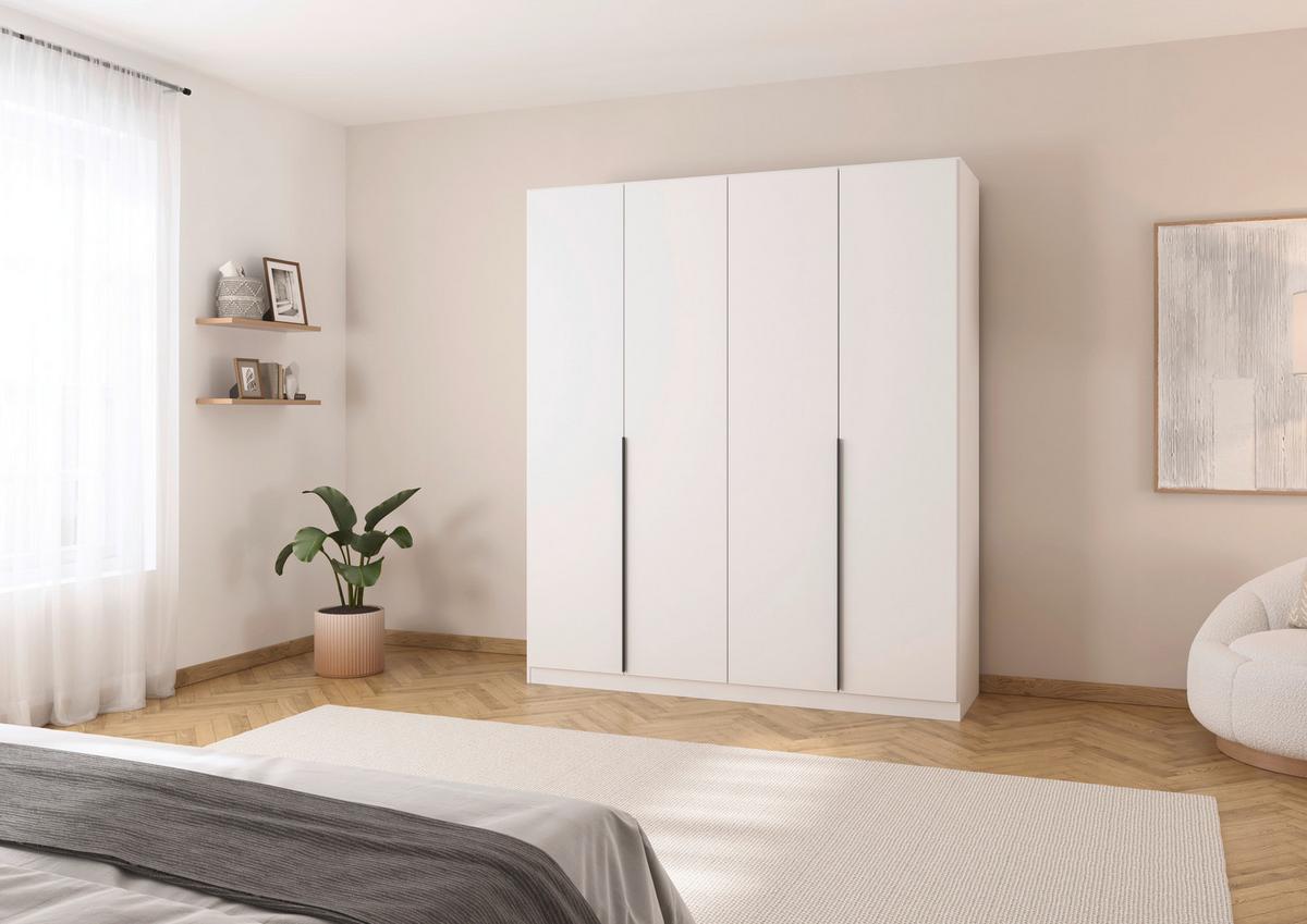 Drehtürenschrank Alabama Weiß B: 181 Cm - Weiß, MODERN, Holzwerkstoff (181/229/54cm) - Rauch Möbel