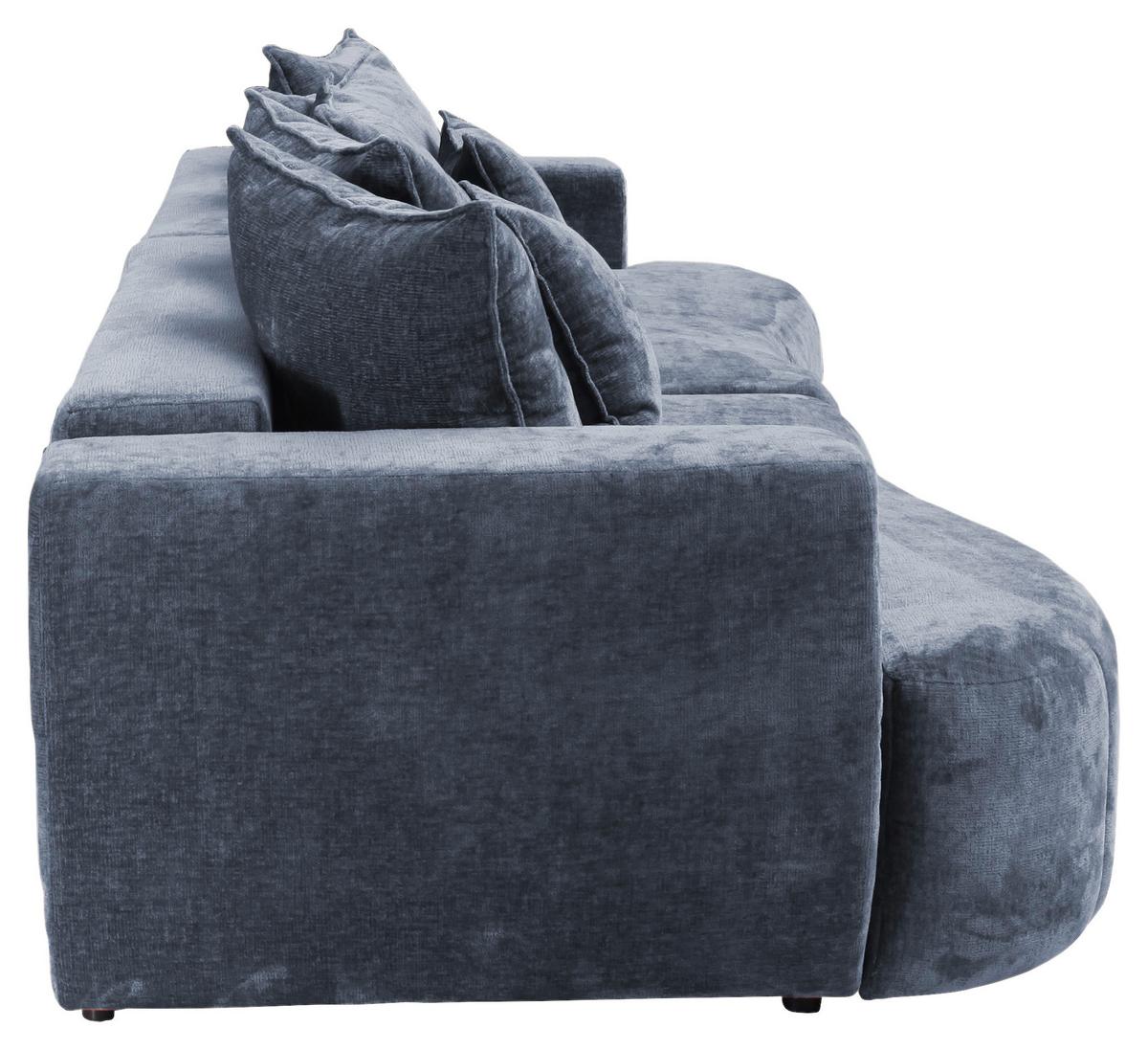 Boxspringsofa Berg - Schwarz/Dunkelblau, Trend, Textil (292/71-99/127cm) - Livetastic