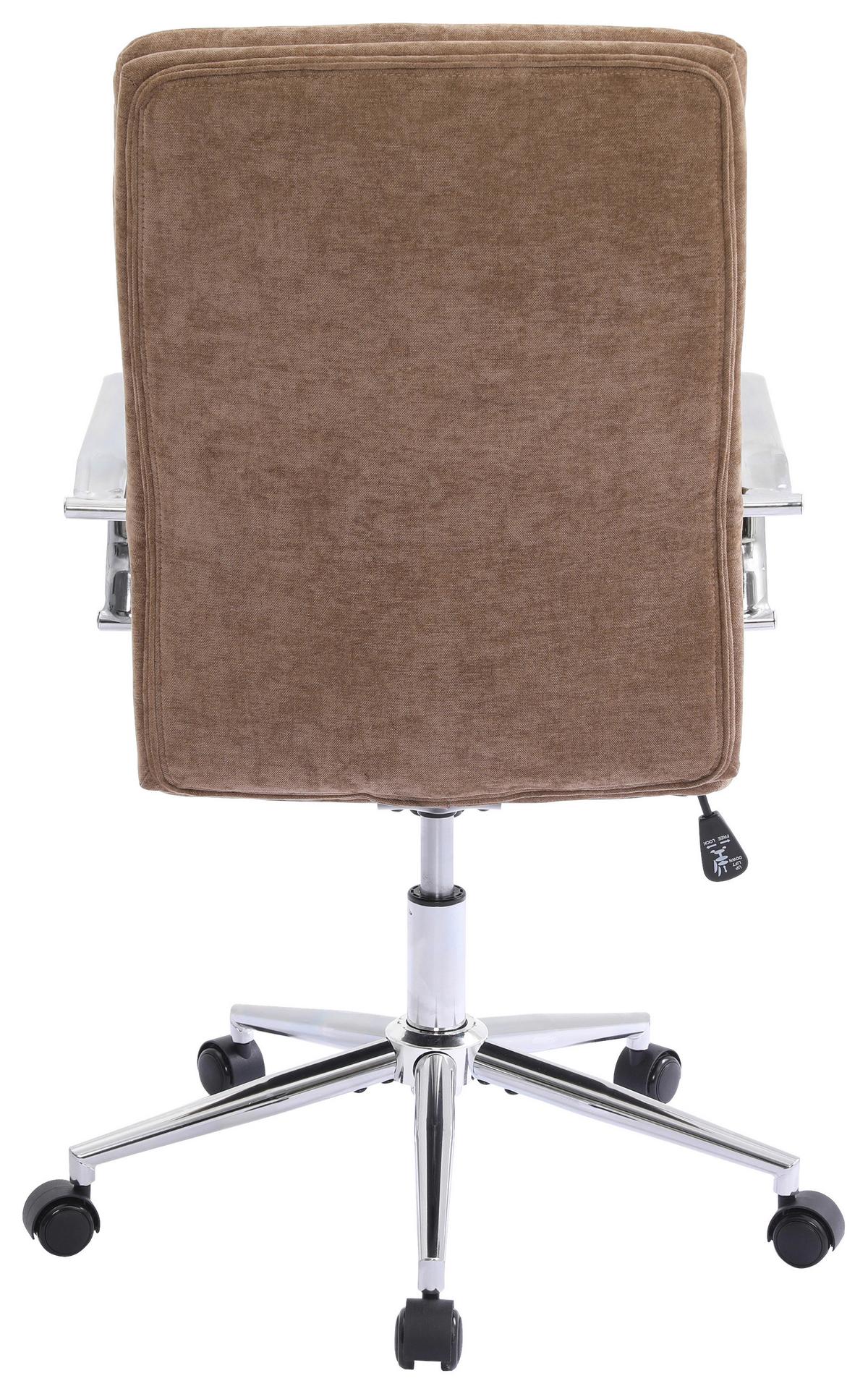 Drehstuhl Verona Braun B: 56 cm - Chromfarben/Braun, MODERN, Holz/Kunststoff (56/100-110/65,5cm) - Livetastic