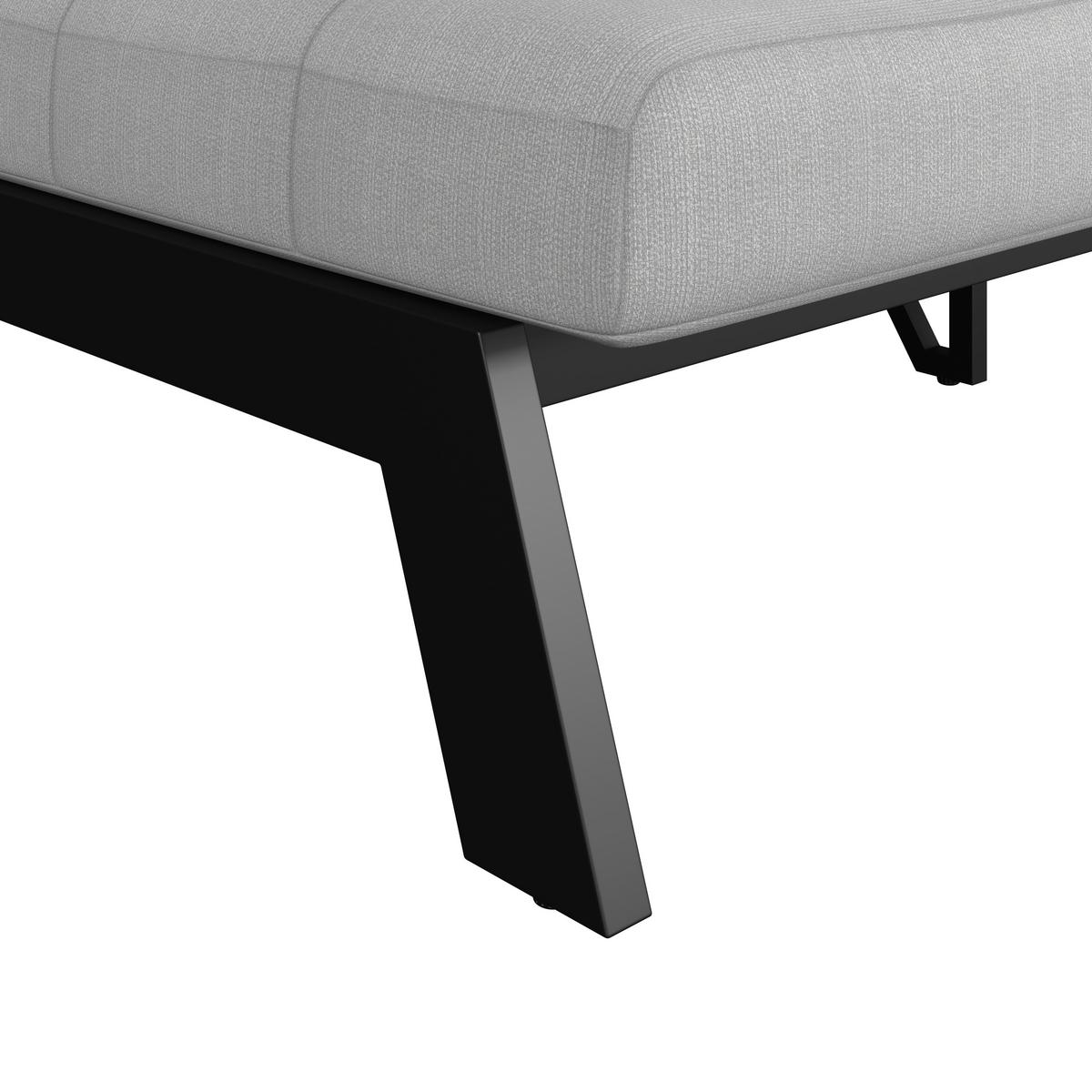 ZÁHRADNÉ LEŽADLO NOURI - svetlosivá, Modern, kov/textil (202/37/143cm) - Bessagi Garden