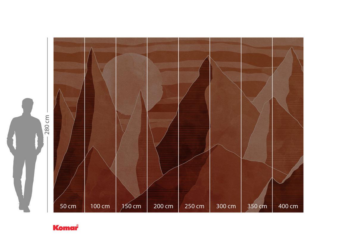 Fototapete Desert Mile - Rot/Braun, Trend, Papier (400/280cm) - Komar