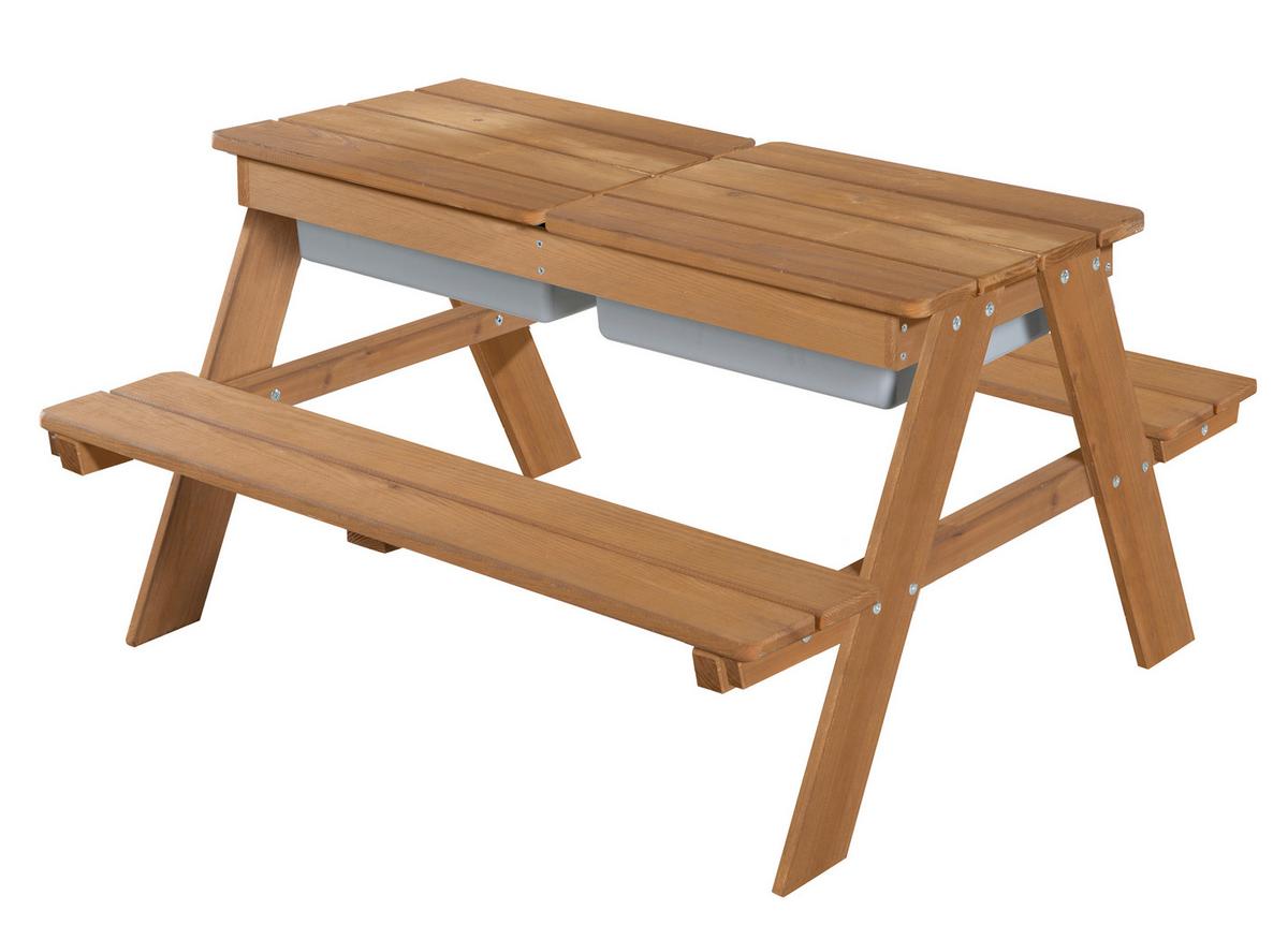 Kinder-Gartenset 456002te Outdoor+ - Teakfarben, Basics, Holz (89/50/85,5cm) - Roba