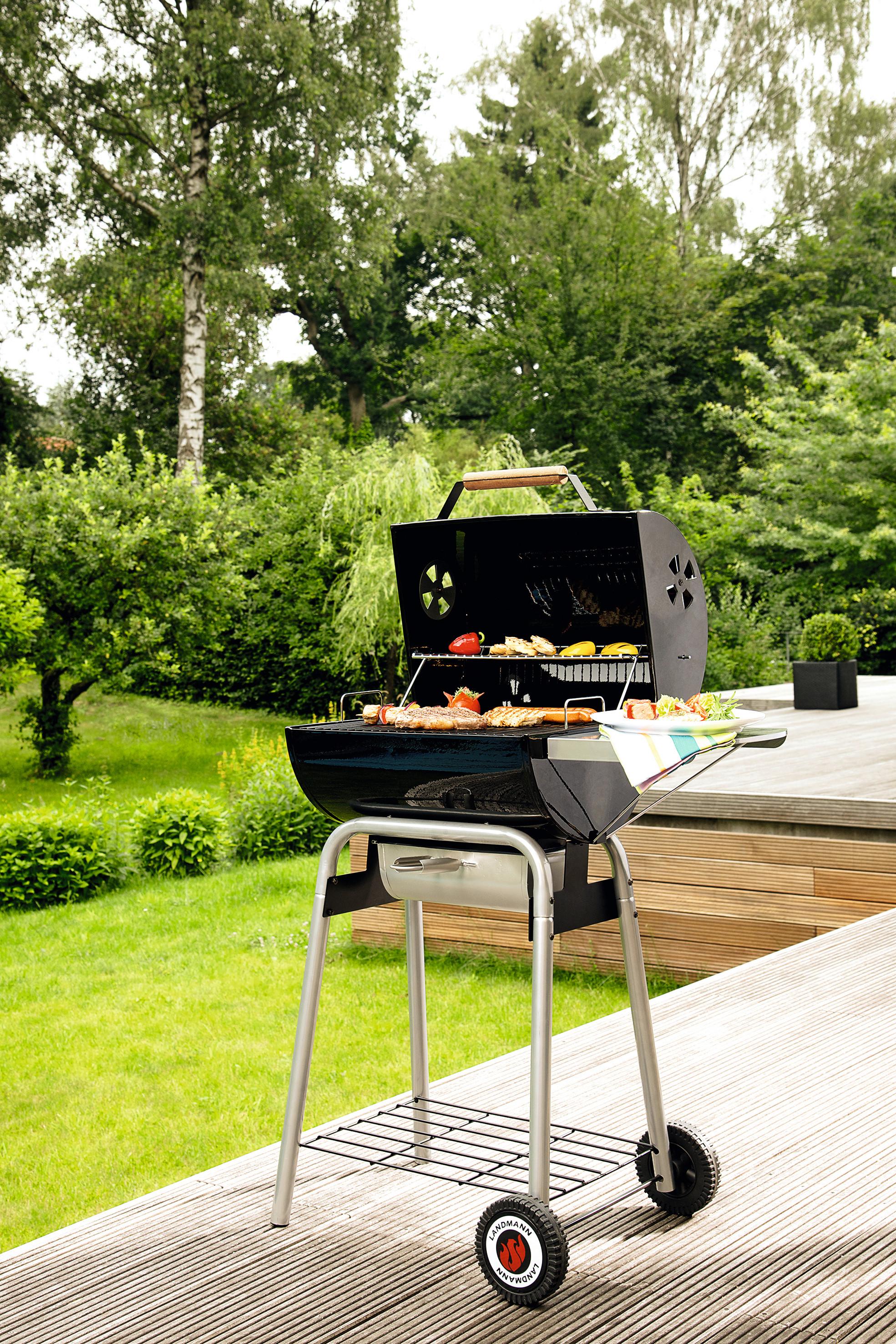 Holzkohlegrill Taurus - Schwarz, Basics, Holz/Metall (81/53/105cm)