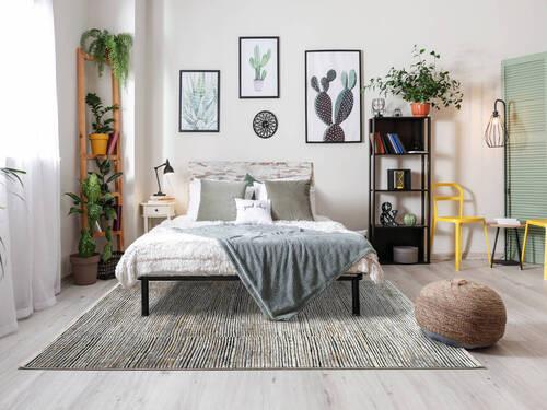 Webteppich Schwarz/beige Colorado Stripe 67x130 Cm - Beige/Schwarz, Design, Textil (67/130cm) - Musterring