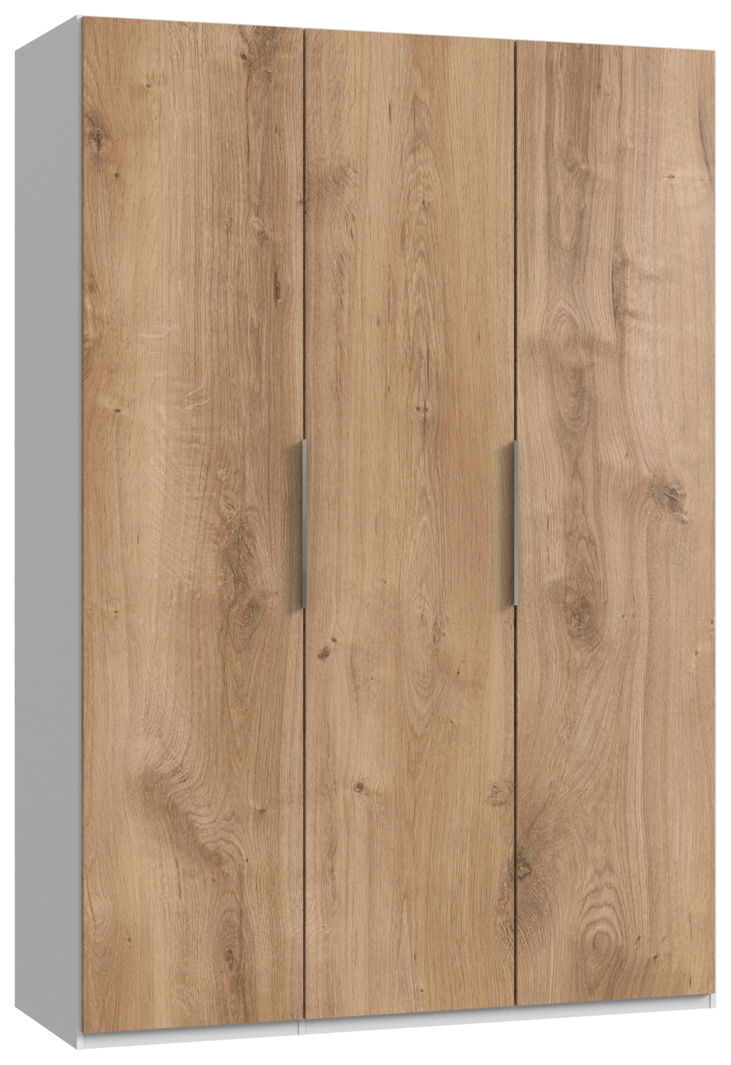 Drehtürenschrank B: 150 Cm Level, Weiß/eiche Dekor - Eichefarben/Weiß, MODERN, Holzwerkstoff (150/216/58cm) - MID.YOU