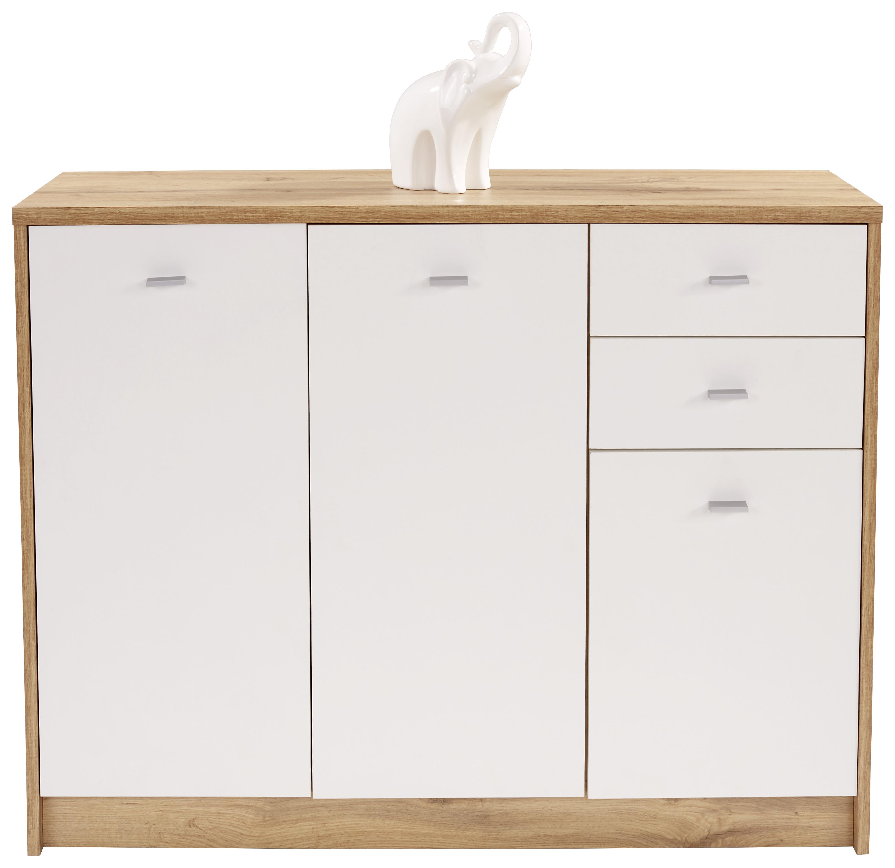 Komoda 4-You New Yuk05 - čierna/farby duba, Moderný, kompozitné drevo/plast (109,1/85,4/34,6cm)
