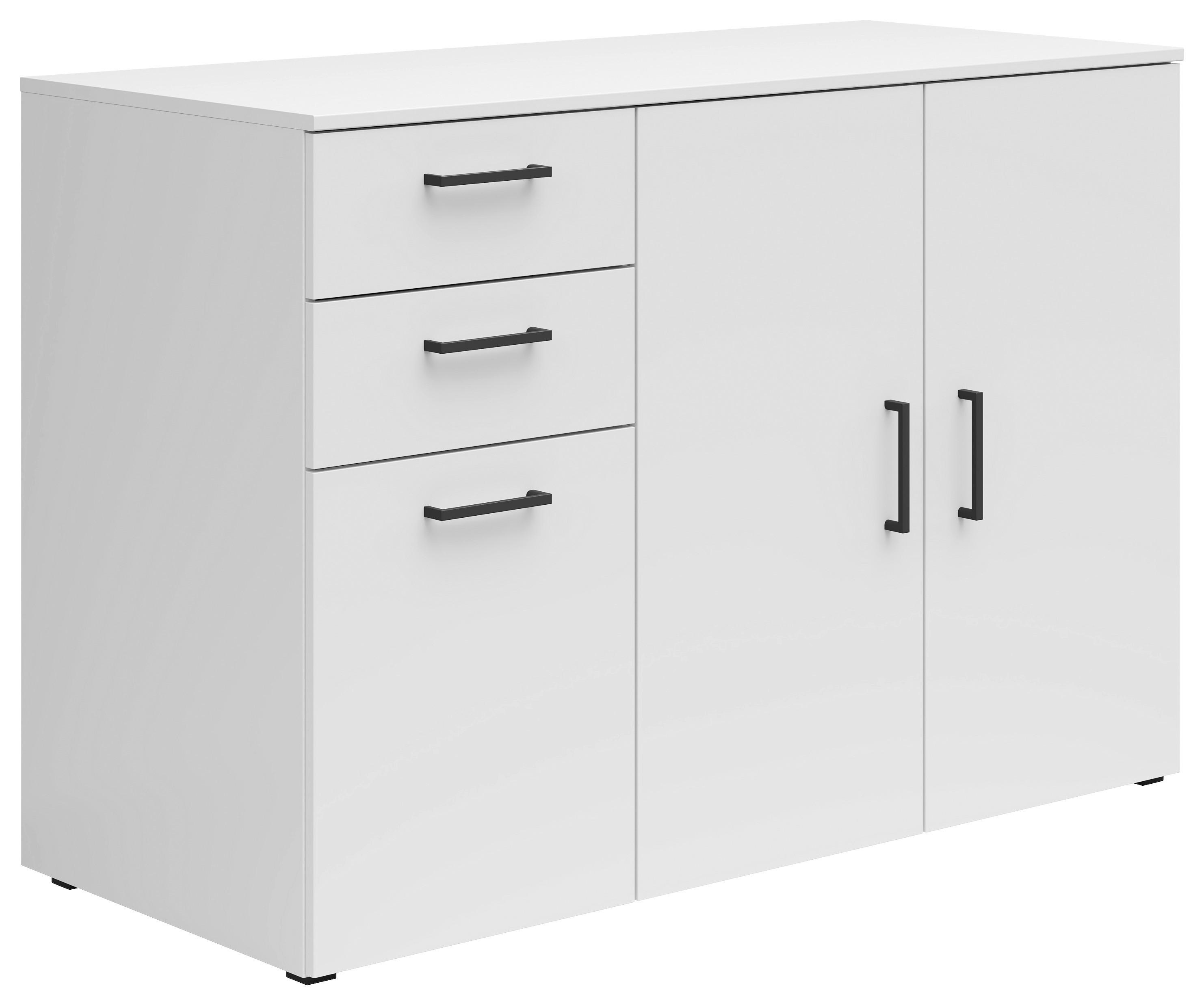 Komoda MULTISTAURAUM š: 120 cm - čierna/biela, Modern, kompozitné drevo/plast (120/83/52cm)