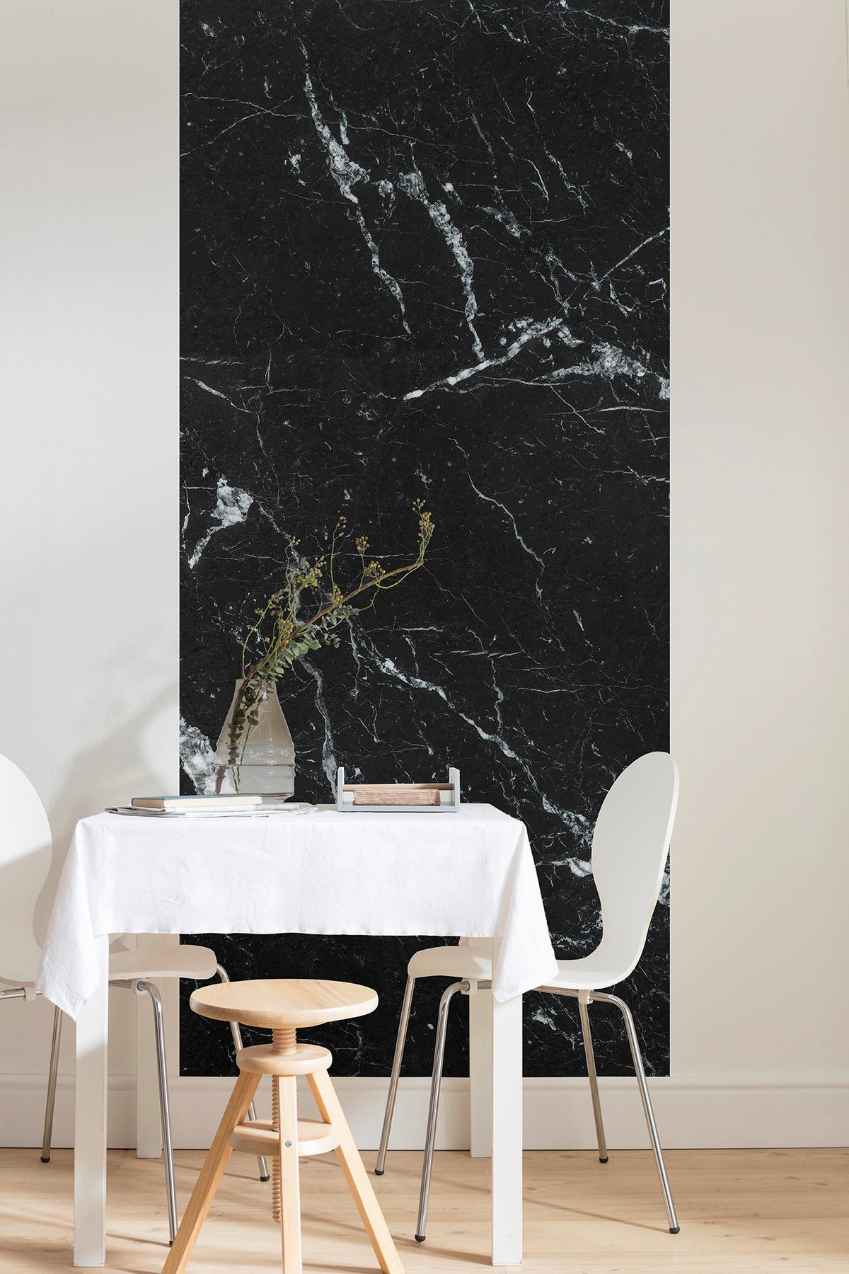 Vliestapete P041-Vd1 Marble Nero Panel - Schwarz/Weiß, Design (100/250cm) - Komar