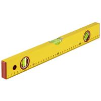 Wasserwaage Falko L: 40 Cm, 3 Libellen, Mit Aufhängeloch - Gelb, KONVENTIONELL, Metall (40cm)