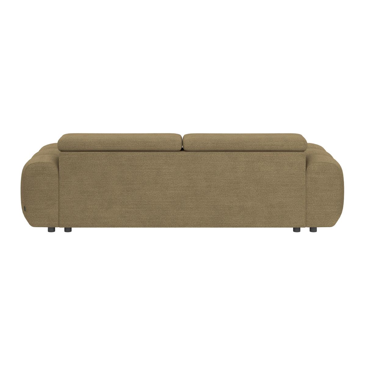 Bigsofa Bull Webstoff Taupe, B: 248 cm - Taupe/Schwarz, Design, Textil (248/77-97/108cm) - Luca Bessoni