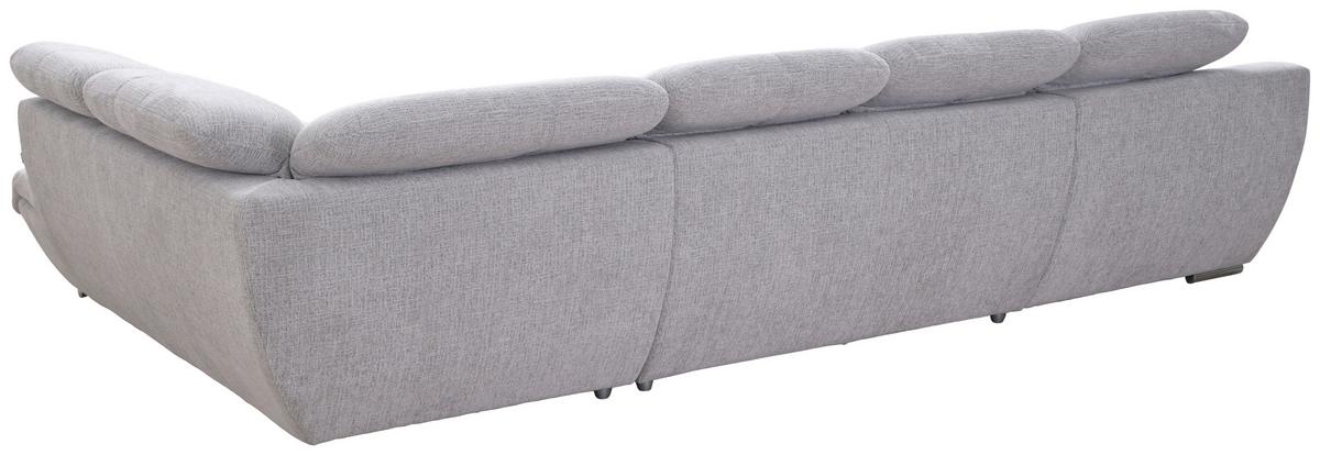 Wohnlandschaft Multi mit Schlaffunktion grau - Chromfarben/Dunkelgrau, MODERN, Textil (184/345/228cm) - Luca Bessoni