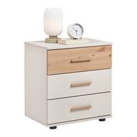 Nočný stolek LUMIO - černá/kašmírová, Konvenční, kompozitní dřevo/plast (52/58/38cm) - Mömax