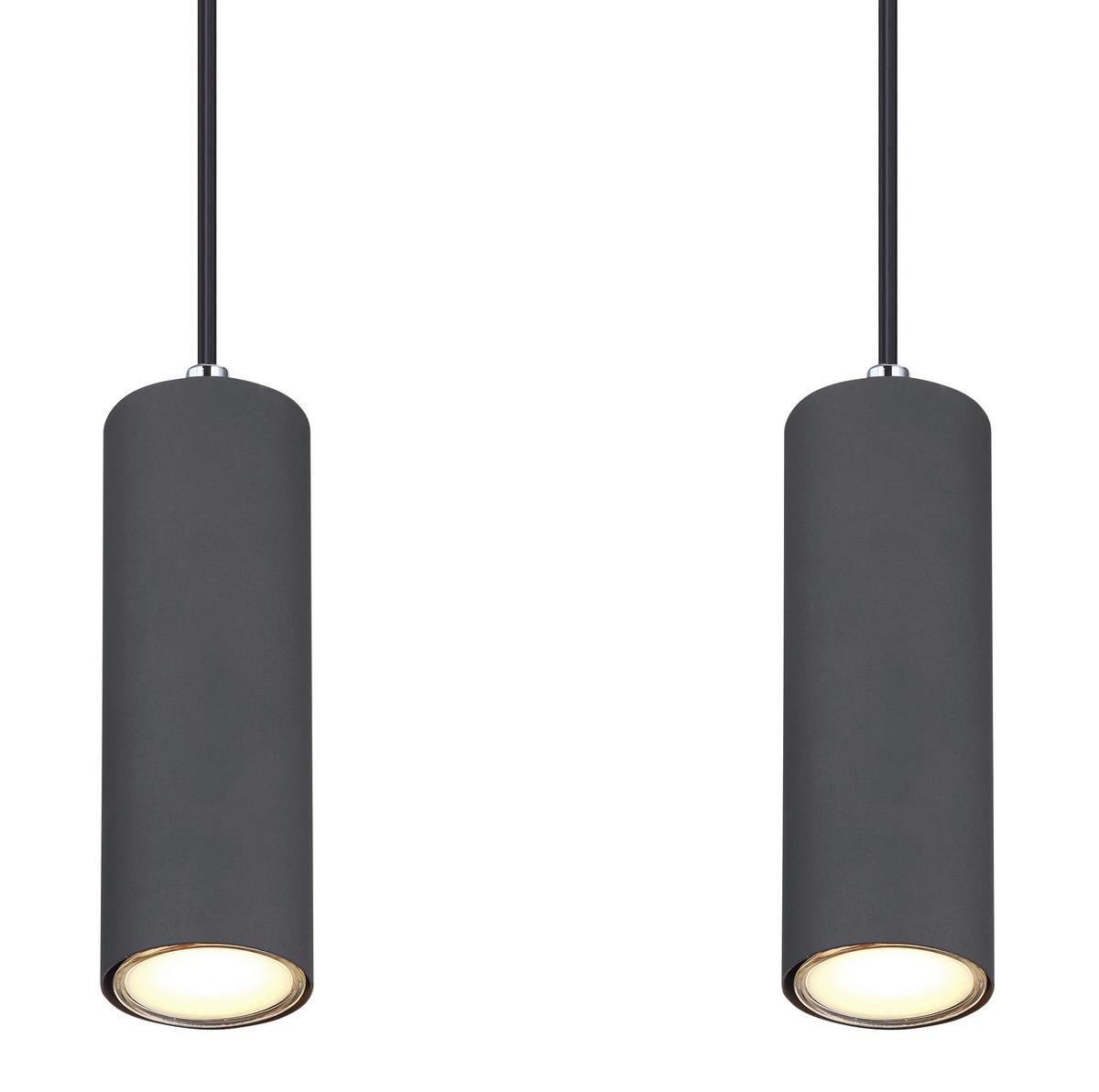 Hängeleuchte 57911-4hg H: 120 cm 4-Flammig - Graphitfarben, Design, Metall (65/6/120cm) - Globo