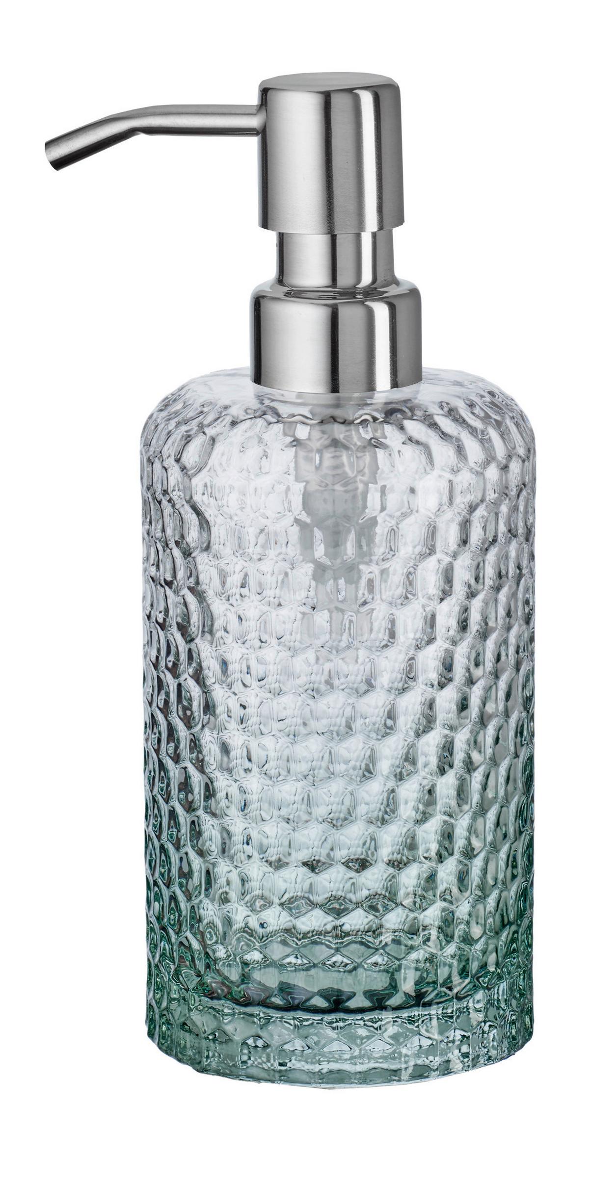 Seifenspender Melua Glas Grün D/H: 7,6/12,7 cm - Grün, Basics, Glas (7,6/12,7cm) - Kleine Wolke