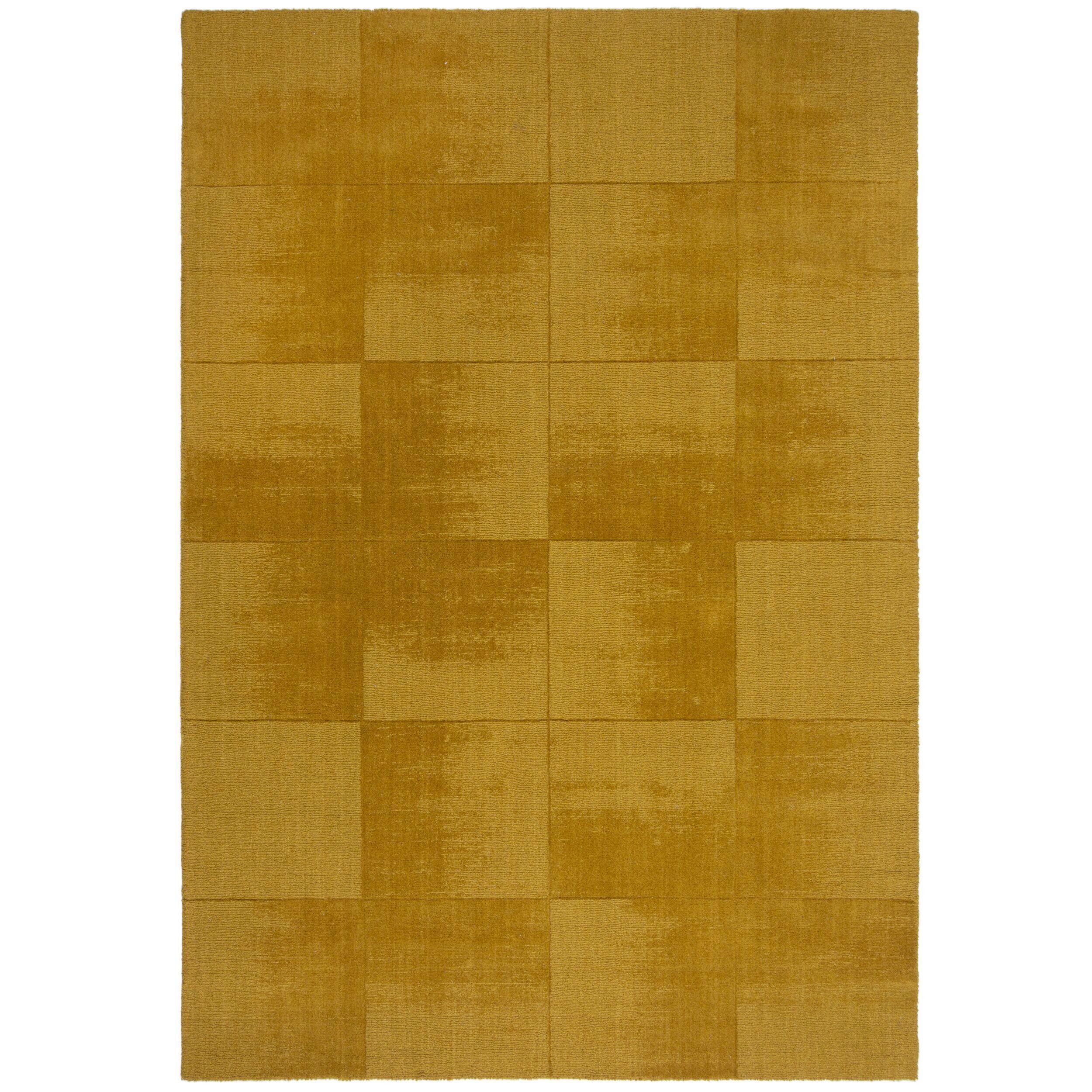 Wollteppich Demi Check Ombre Yello 200x290 - Gelb, Basics, Textil (200/290cm)
