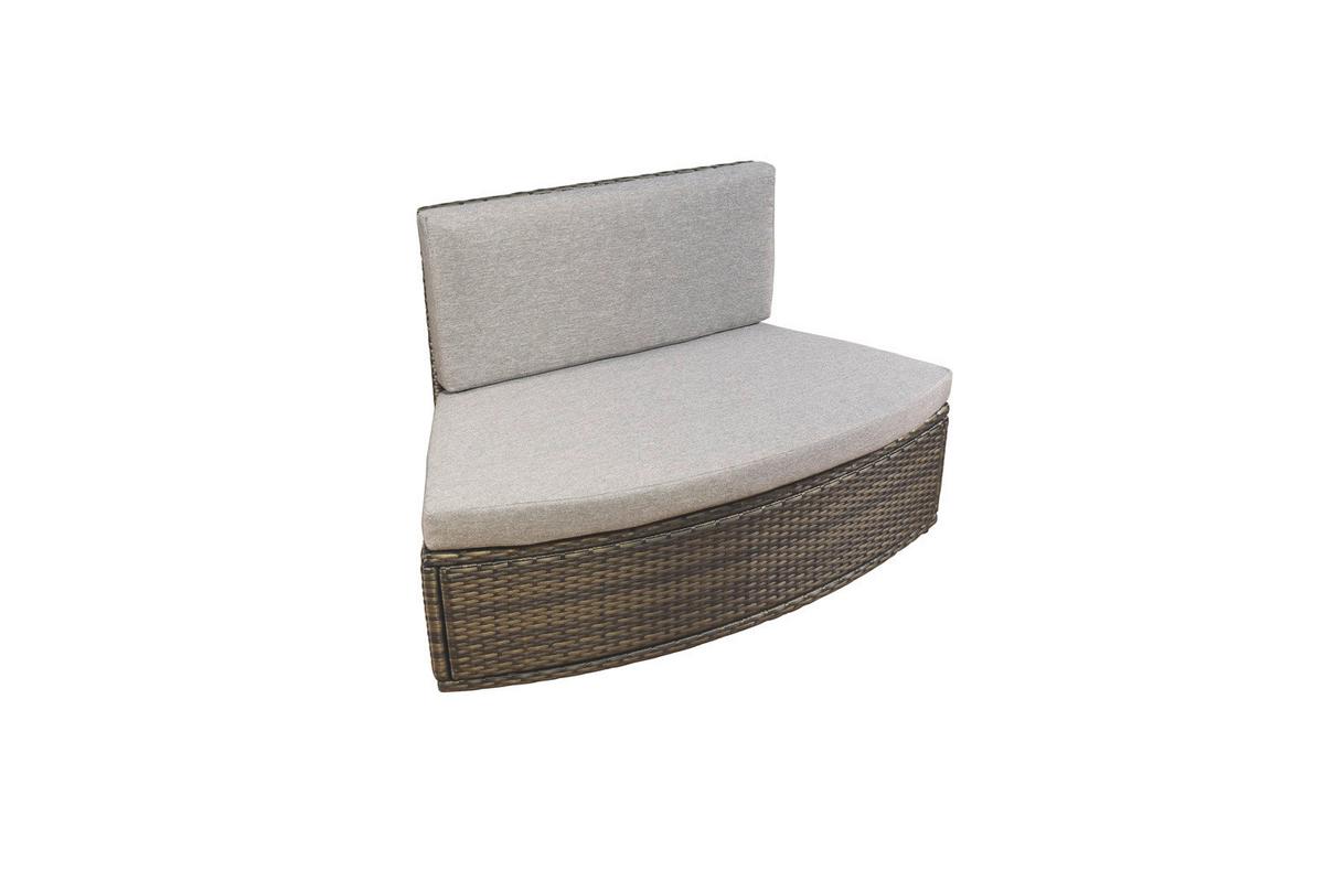 Whirlpool Netspa Octopus Ø 290 Cm Mit Umrandung+5 Möbel - Schwarz, Basics, Leder/Kunststoff (290/73cm)