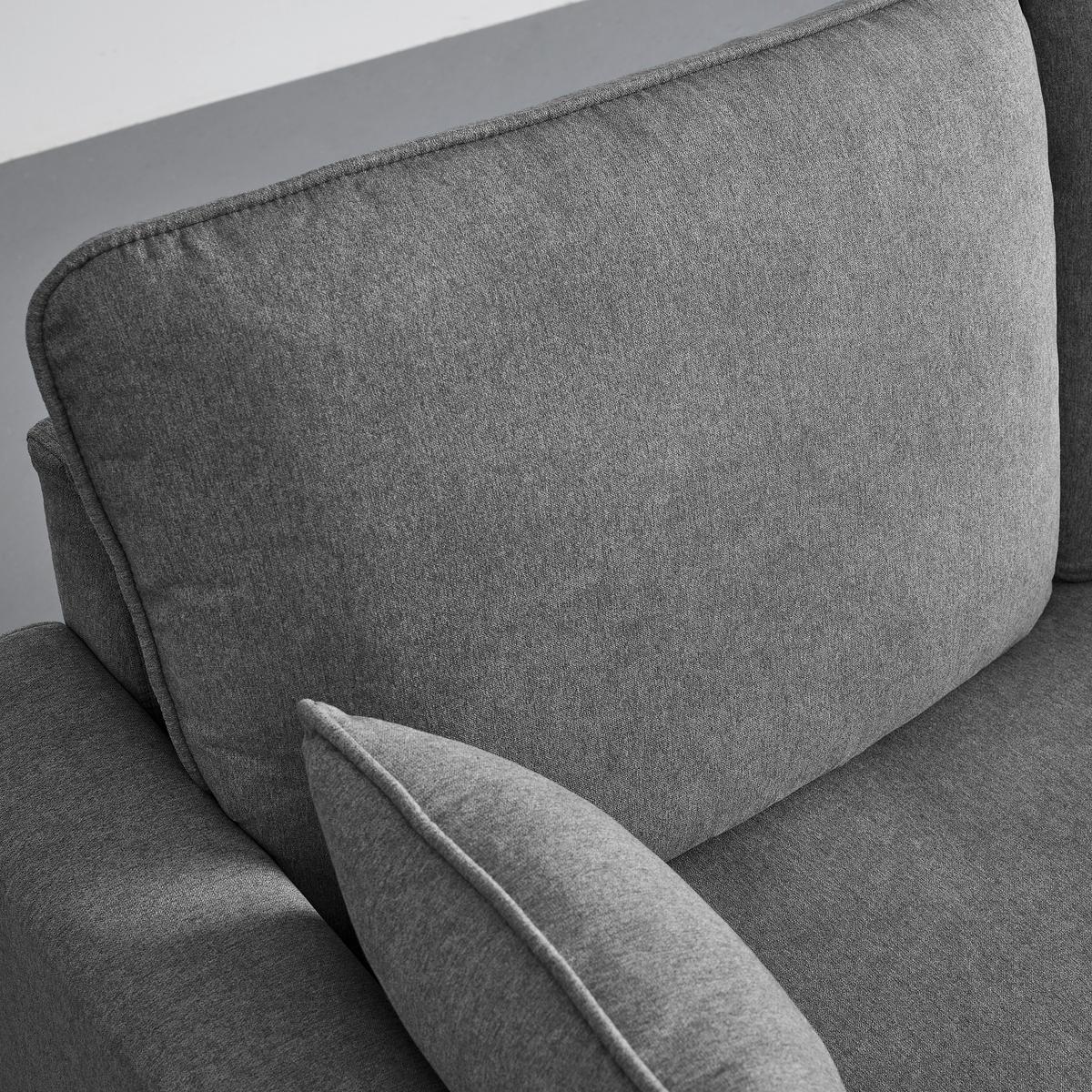 Sedací souprava ILLA, tmavě šedá - tmavě šedá/barvy buku, Moderní, dřevo/textil (154/82/155cm) - Bessagi Home