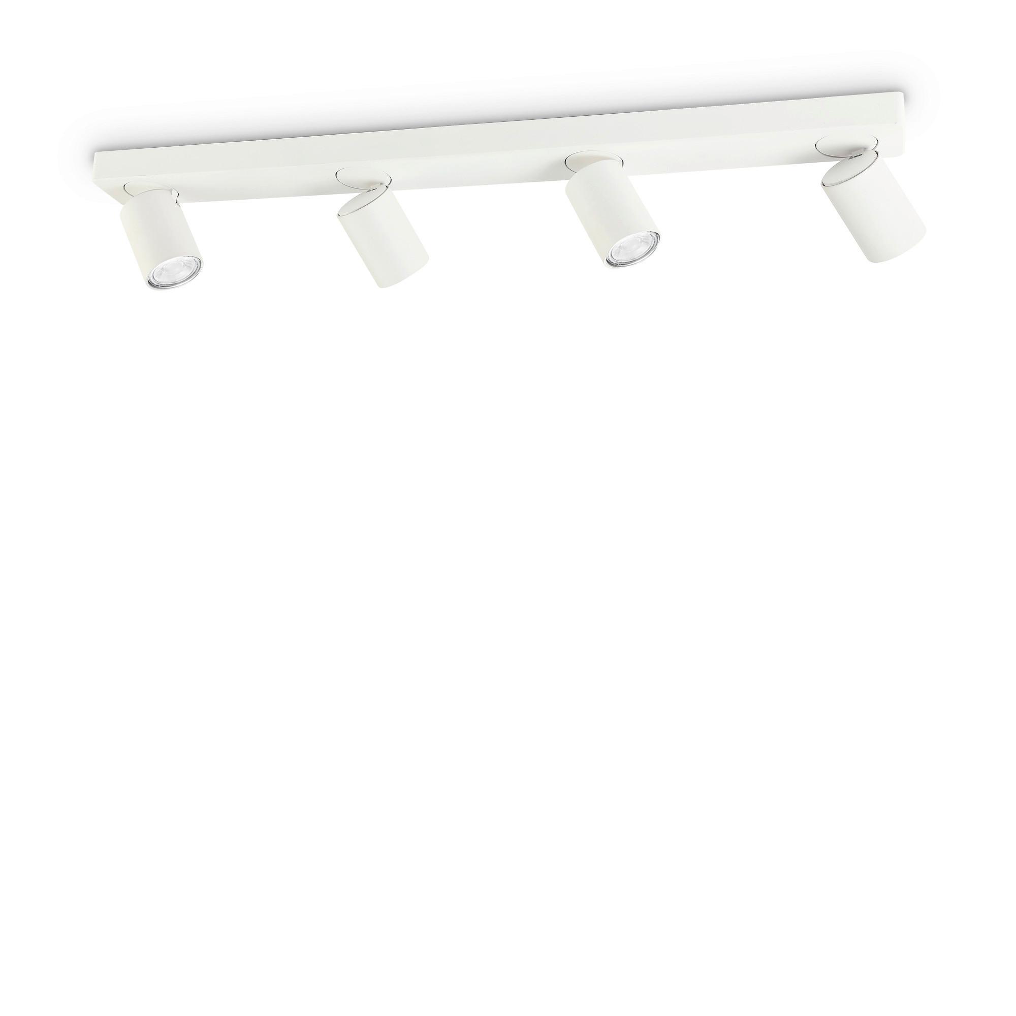 Deckenleuchte Bianco Weiß L: 76 cm - Weiß, Basics, Metall (76/9/12,5/12,5cm) - Ideal Lux