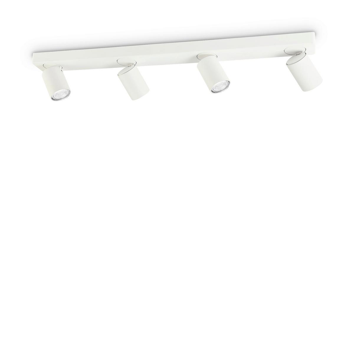 Deckenleuchte Bianco Weiß L: 76 cm - Weiß, Basics, Metall (76/9/12,5/12,5cm) - Ideal Lux