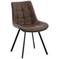 Stuhl Fritz Braun/Schwarz B: 54 cm - Schwarz/Braun, MODERN, Textil/Metall (54/86/62cm) - MID.YOU