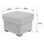 Hocker Queenline 58x45x58cm - Silberfarben/Schwarz, KONVENTIONELL, Holz/Holzwerkstoff (58/45/58cm) - James Wood Hocker Queenline 58x45x58cm - Silberfarben/Schwarz, KONVENTIONELL, Holz/Holzwerkstoff (58/45/58cm) - James Wood