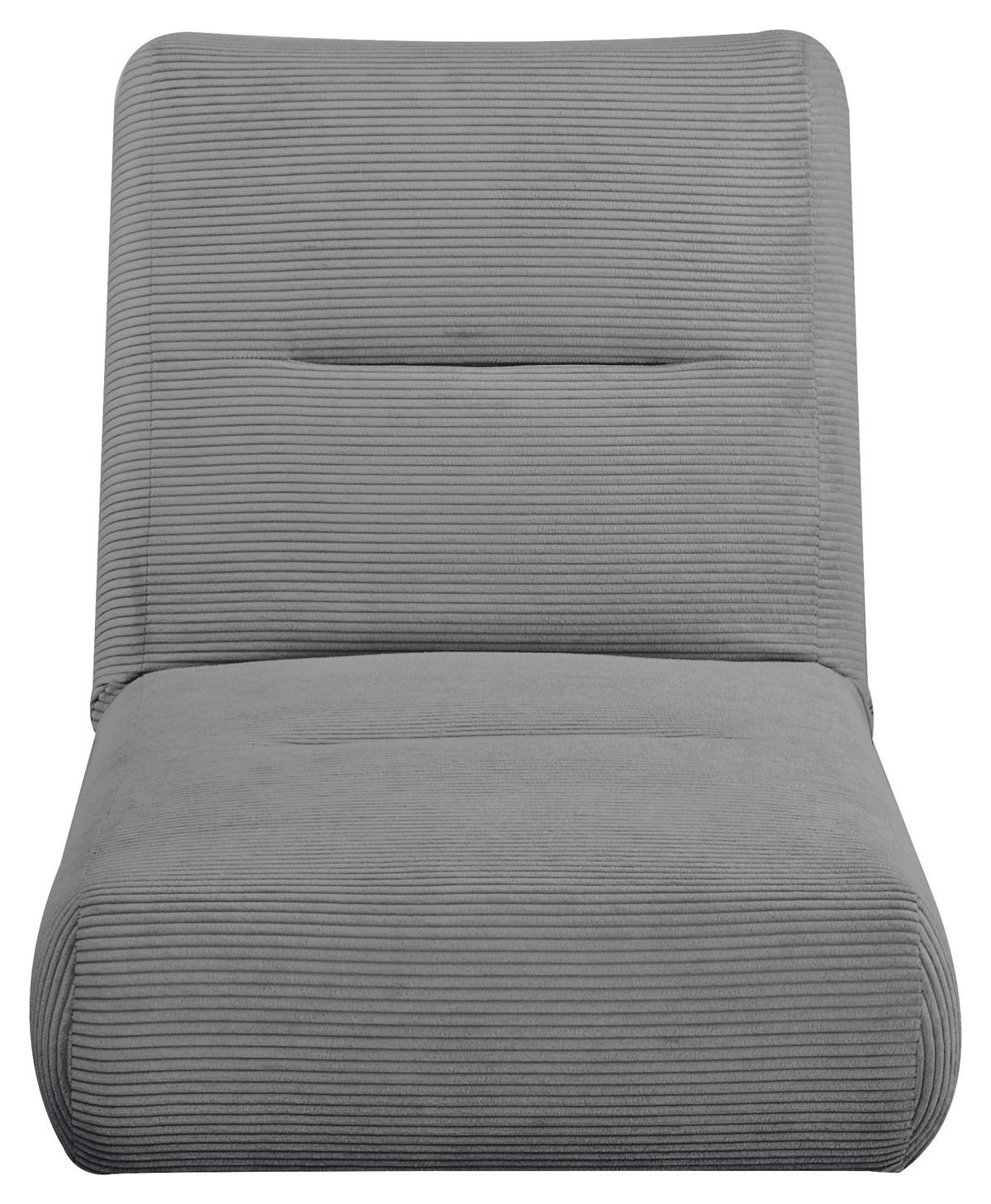 Schlafsessel Luna Grau B: 80 Cm - Grau, Design, Textil (81/88/160cm) - Livetastic