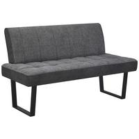 Sitzbank Pag - Schwarz/Grau, KONVENTIONELL, Textil/Metall (140/86/70cm) - MID.YOU