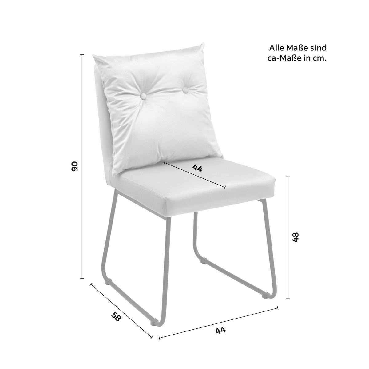 Stolička zo zamatu Bono - sivohnedá - čierna/taupe, Modern, kov/drevo (44/90/58cm) - P & B
