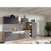 Küchenzeile Turin ohne Geräte B: 330cm Grau/Wotaneiche Dekor - Eiche Wotan/Grau, Design, Holzwerkstoff (330cm) - Held