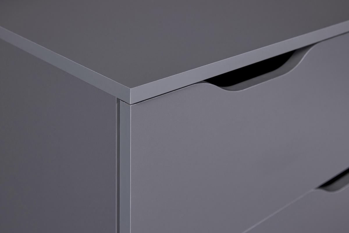 Kommode Silenzia - Graphitfarben, Design, Holzwerkstoff (82/112/40cm) - Livetastic