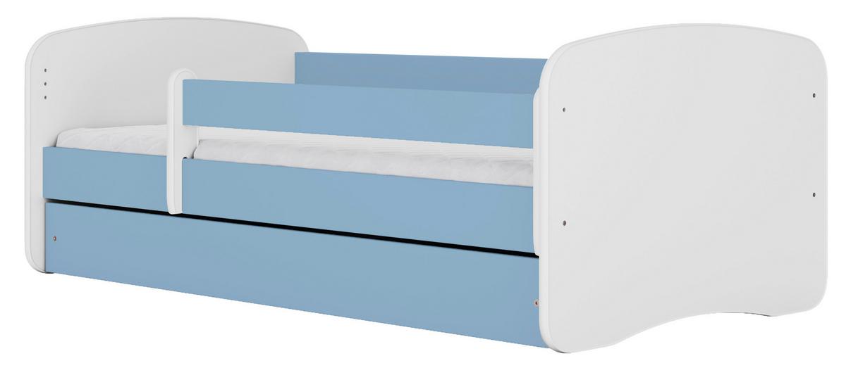 Kinder-/Juniorbett Babydreams inkl. Matratze 80x160 - Blau/Birkefarben, MODERN, Holz/Holzwerkstoff (80/160cm) - MID.YOU