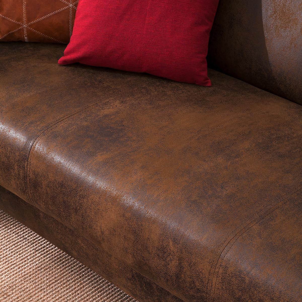 3-sitzer-sofa Antis Braun B: 190 Cm - Dunkelbraun/Braun, Design, Textil (190/80/89cm) - Livetastic