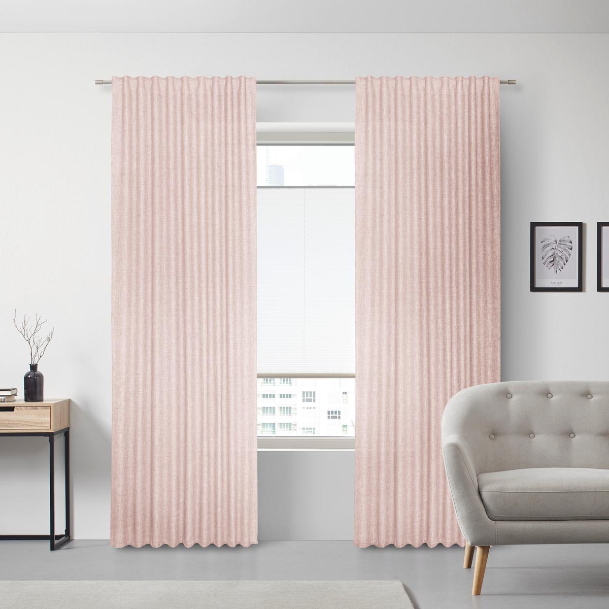 HOTOVÝ ZÁVES LEO, 135/255cm, ružová - ružová, textil (135/255cm) - Premium Living