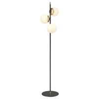 Stehleuchte Nostalgia - Goldfarben/Schwarz, Trend, Glas/Metall (37,7/150/37,7cm) - MAYTONI